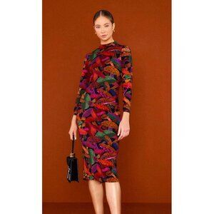 Leopard Mushroom Viscose Dress, NWT!